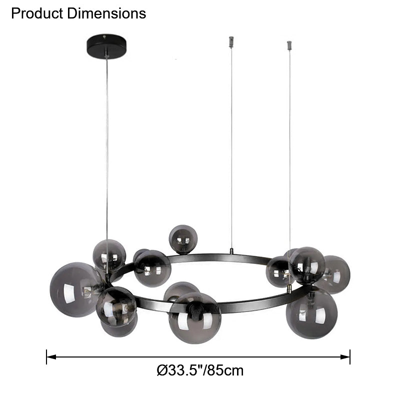 WOMO Lustre Cercle Bulles de Verre-WM2292