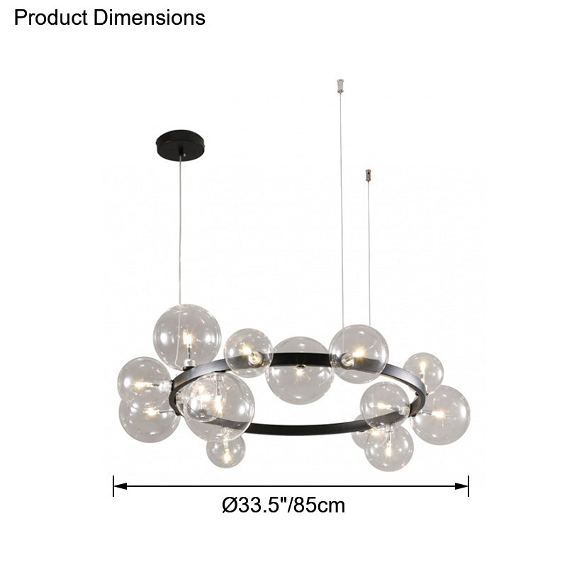 WOMO Lustre Cercle Bulles de Verre-WM2292