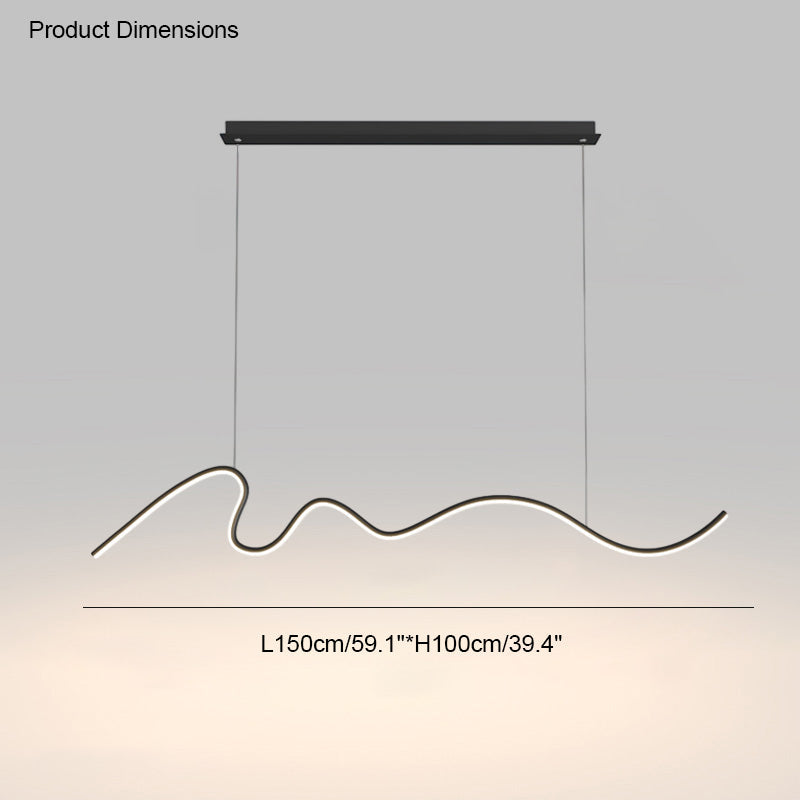 WOMO Suspension Lineaire Vague Minimaliste-WM2033