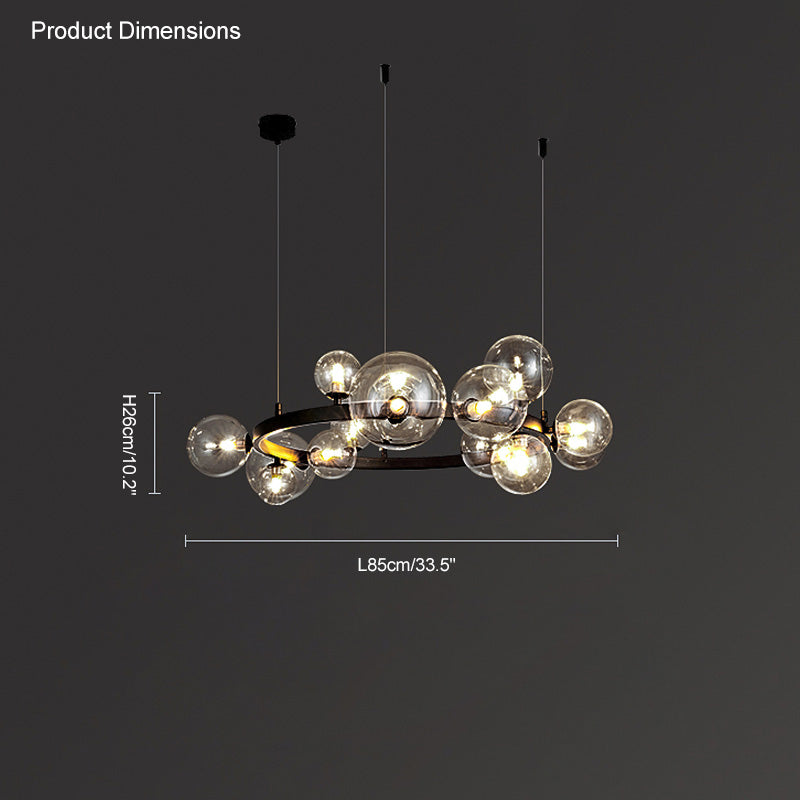 WOMO Glass Bubble Linear Chandelier - WM2040