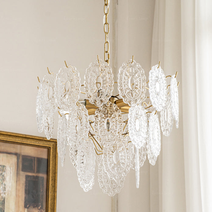 WOMO Lustre Chic Feuille en Verre-WM2208