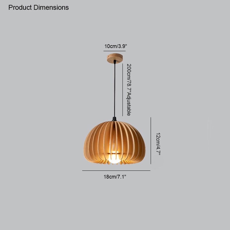 WOMO Suspension Orange Vintage en Bois-WM2105