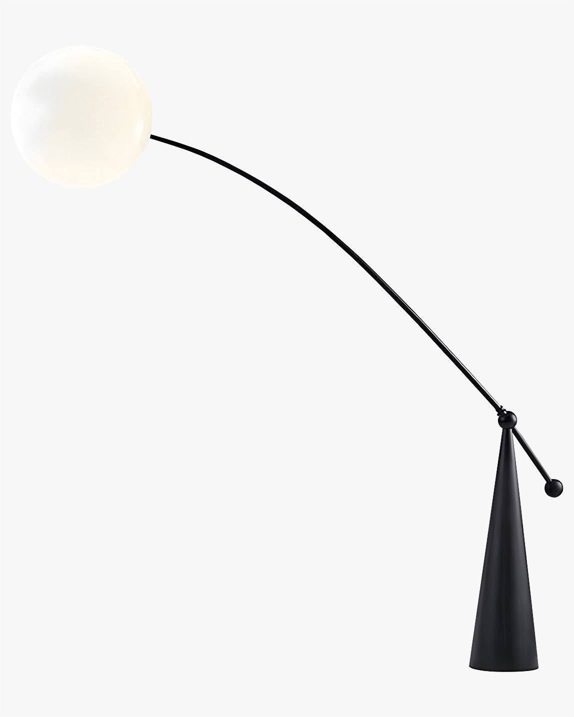 WOMO Lampe sur Pied Bras Articulé Globe Verre - WM7129