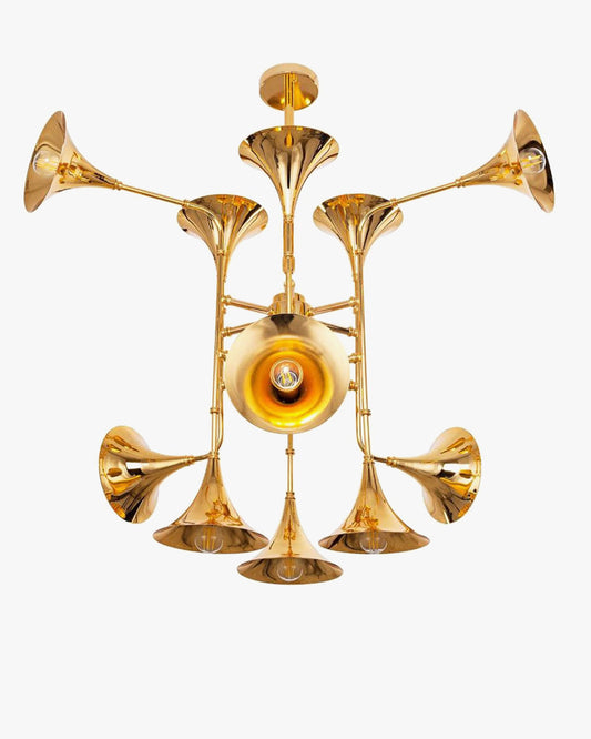 WOMO Lustre Fleur Doré Art Deco-WM2614