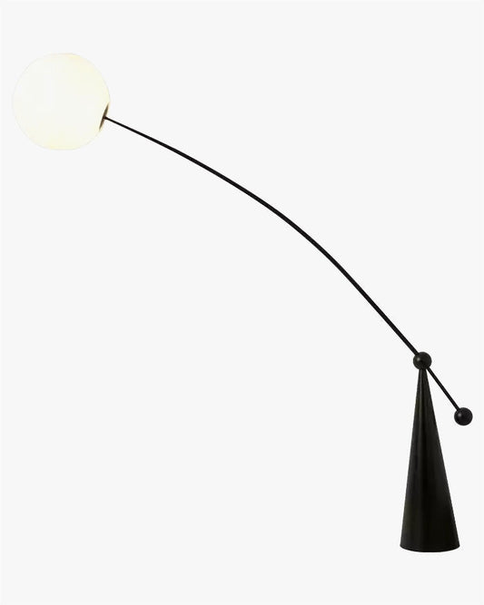 WOMO Lampe sur Pied Bras Articulé Globe Verre - WM7129