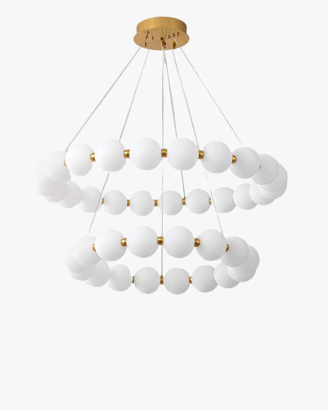WOMO Lustre Cercle Perles Art Déco-WM2344