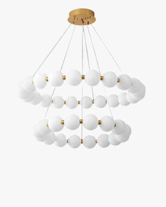 WOMO Lustre Cercle Perles Art Déco-WM2344