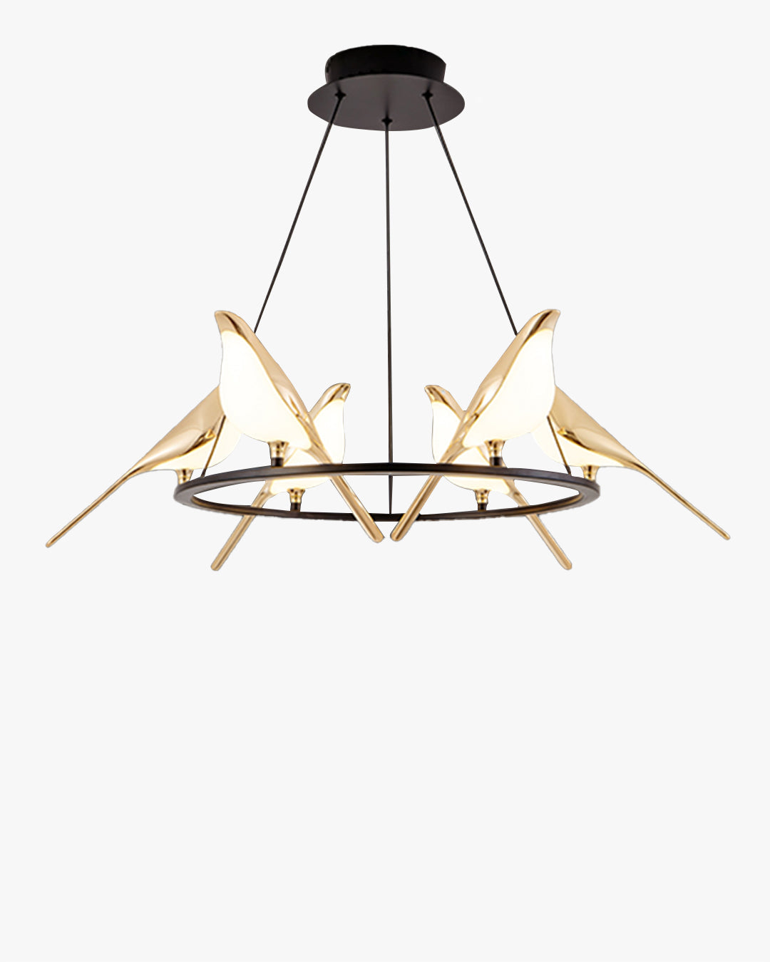 WOMO Lustre Cercle Oiseau Doré-WM2512d
