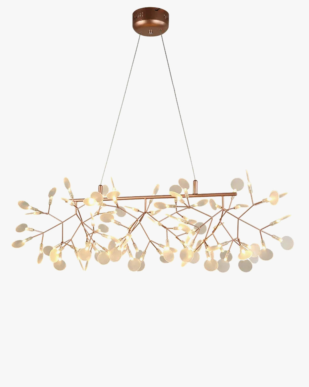 WOMO Lustre Linéaire Branche Led Rose Doré-WM2436