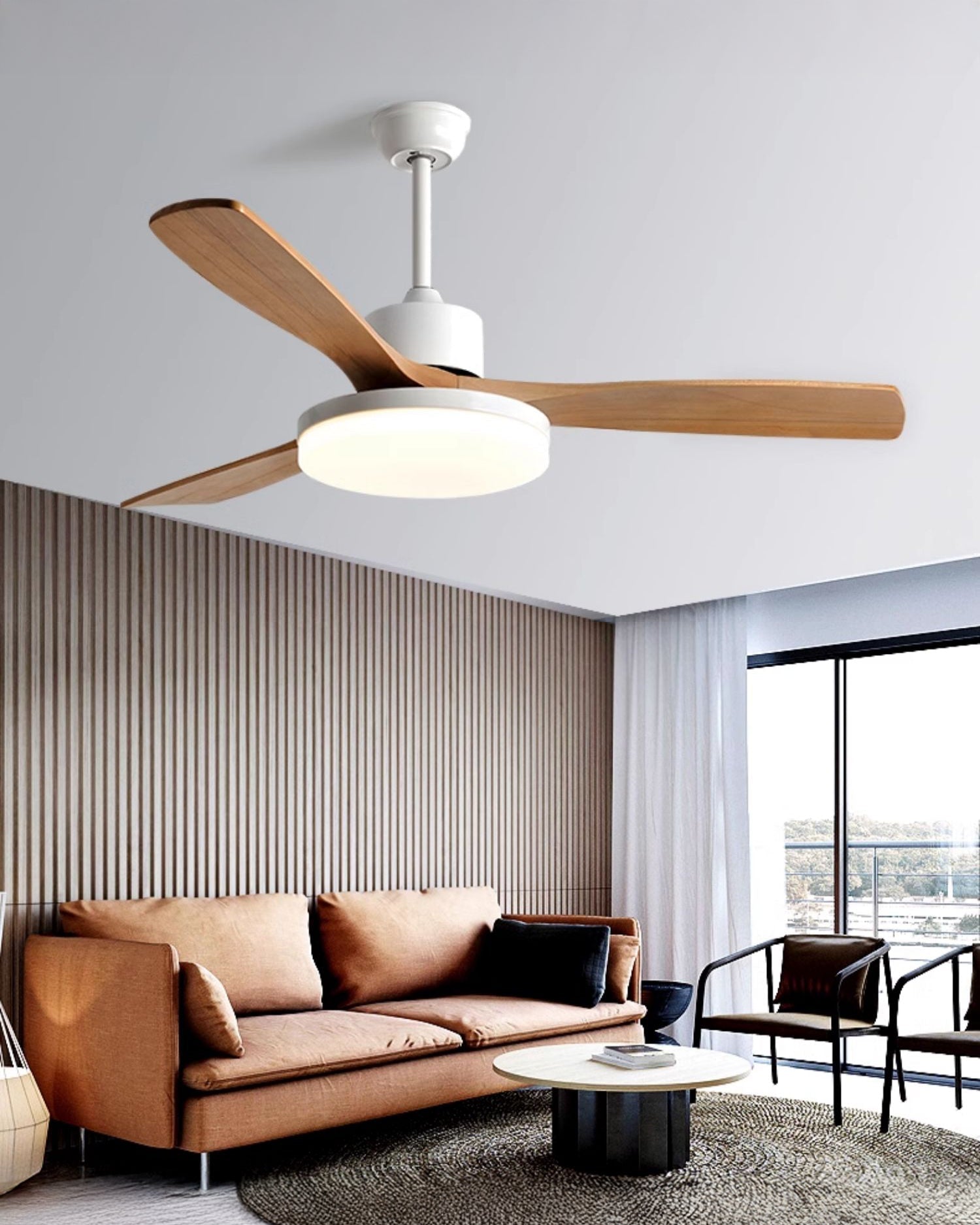 WOMO Lampe à ventilateur de plafond moderne à 3 pales - WM5210