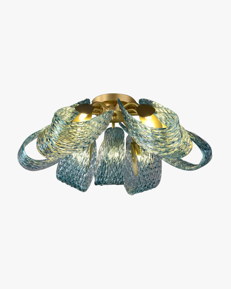 WOMO Plafonnier Verre Bleu-WM1111