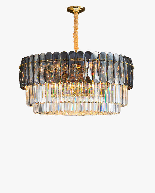 WOMO Lustre Rond Cristal Fumé/Ambre-WM2542
