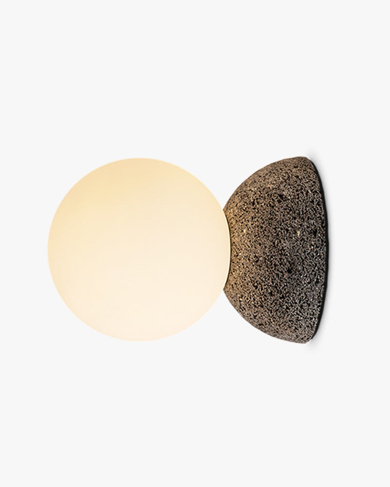 Applique murale WOMO Globe en verre blanc et noir-WM6103