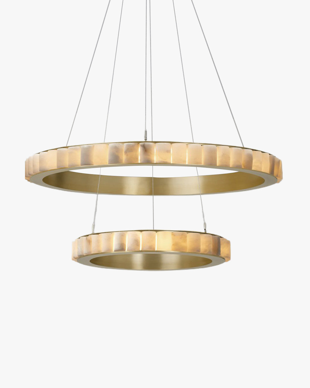 WOMO Lustre Anneaux Albâtre Doré/Noir-WM2858