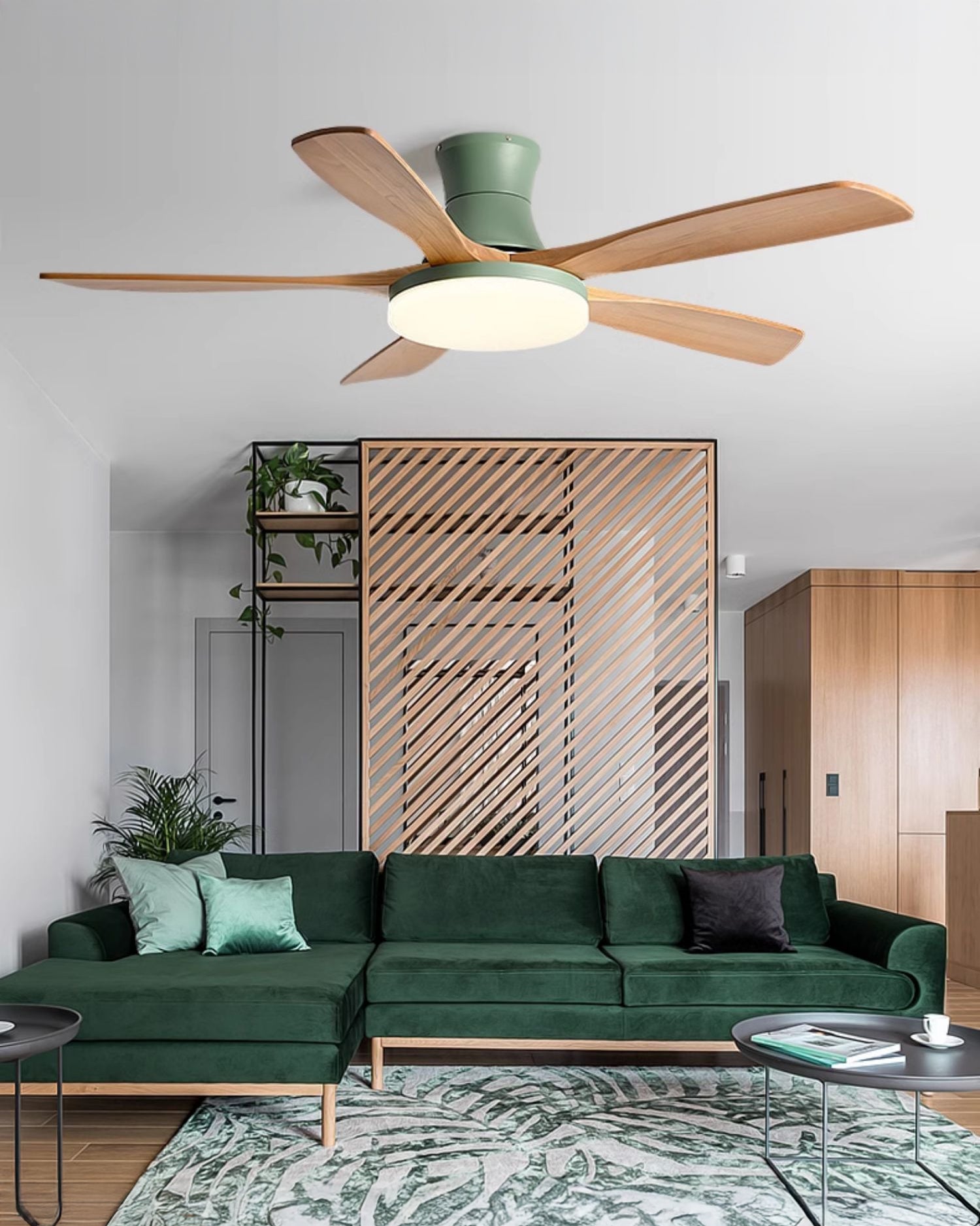 Lampe de ventilateur de plafond moderne à profil bas WOMO - WM5198