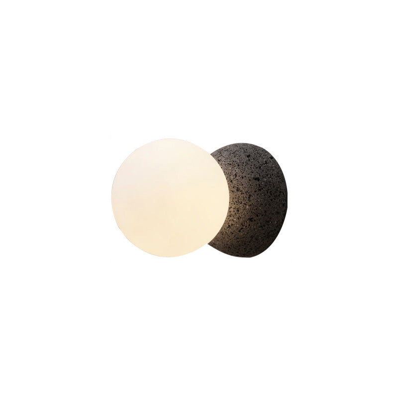 Applique murale WOMO Globe en verre blanc et noir-WM6103