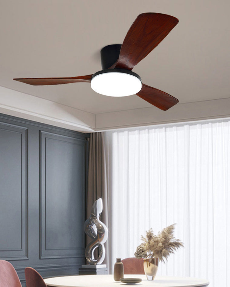 WOMO Ventilateur de plafond bas 3 Bois Pales-WM5058