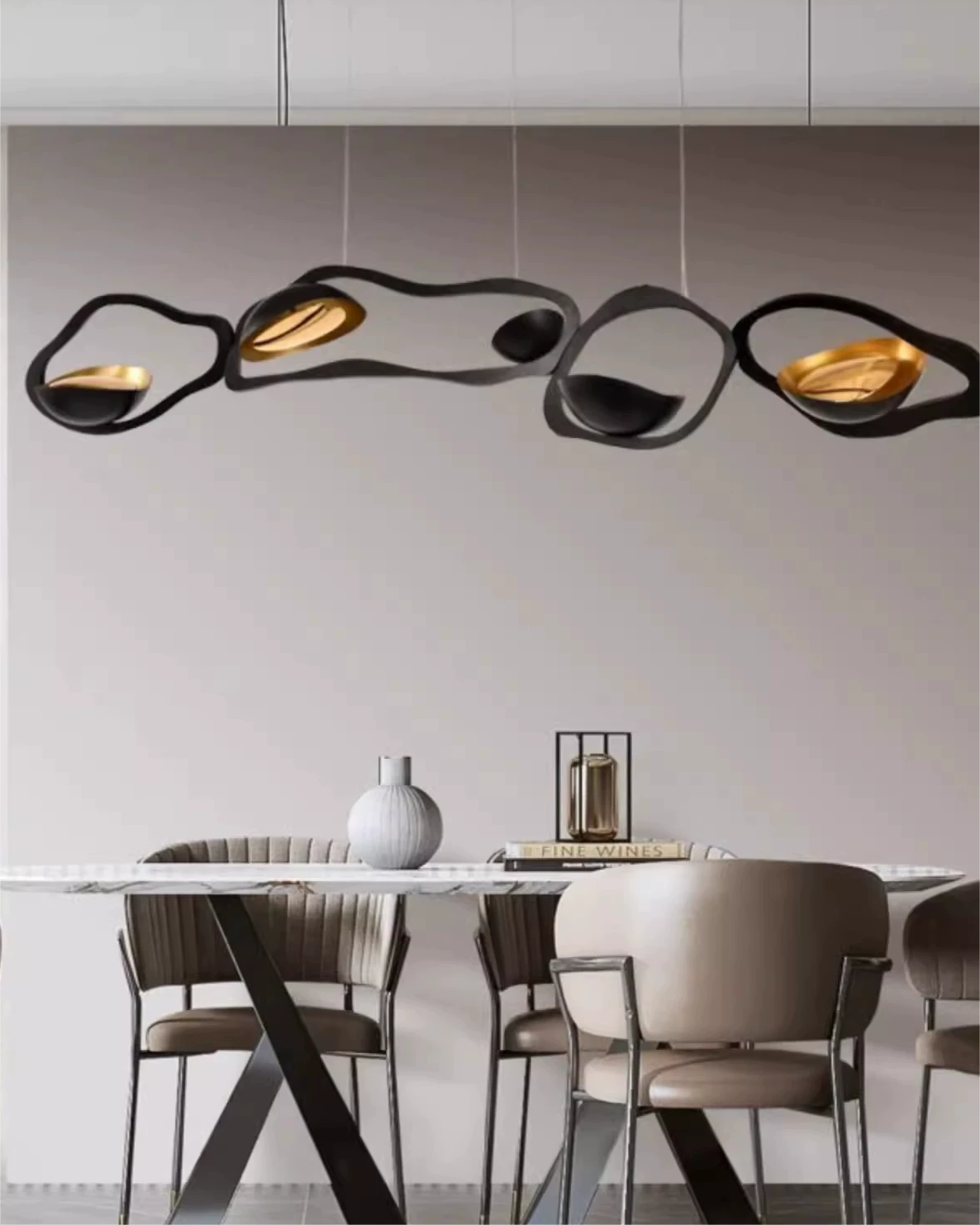 WOMO Lustre Chic Led Noir-WM2148