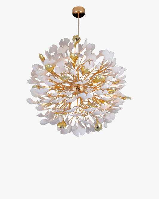 WOMO Lustre Boule Feuille de Ginkgo Céramiqu Décorative-WM2431