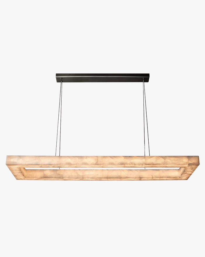 WOMO-WM2822 Rectangular Alabaster Chandelier