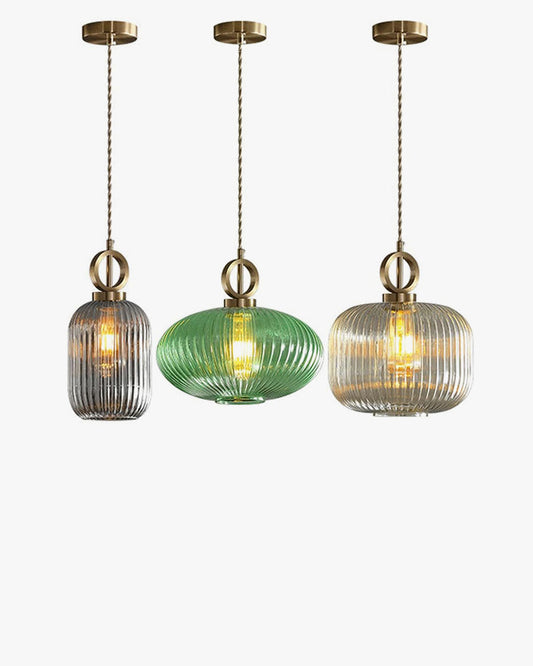 WOMO Suspension Abat Jour Verre Strié-WM2264