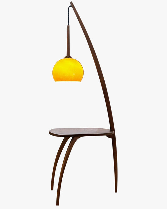 WOMO Lampe sur Pied Bois Suspendue avec Table - WM7130