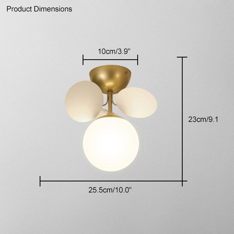 WOMO Lustre Branche Boule Verre-WM2044