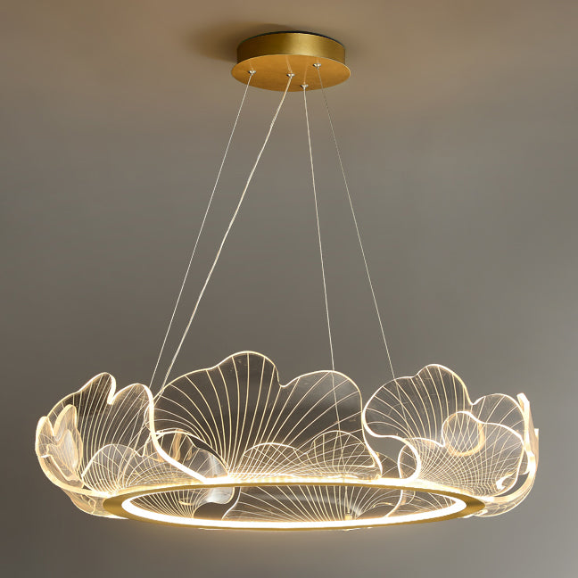 WOMO Suspension Feuille Transparent Chic Design- WM2000