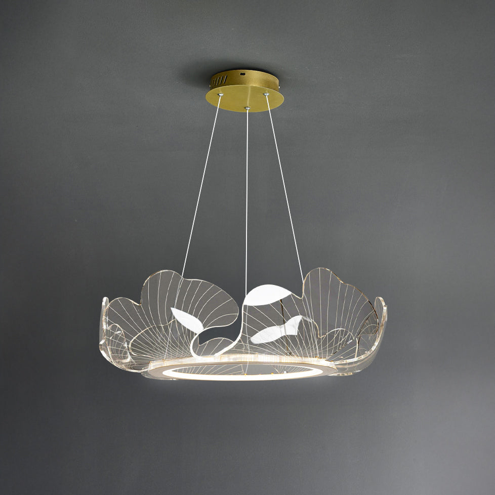 WOMO Suspension Feuille Transparent Chic Design- WM2000