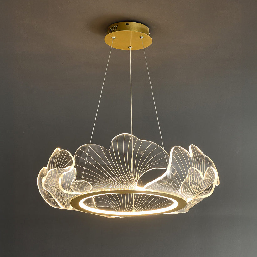 WOMO Suspension Feuille Transparent Chic Design- WM2000