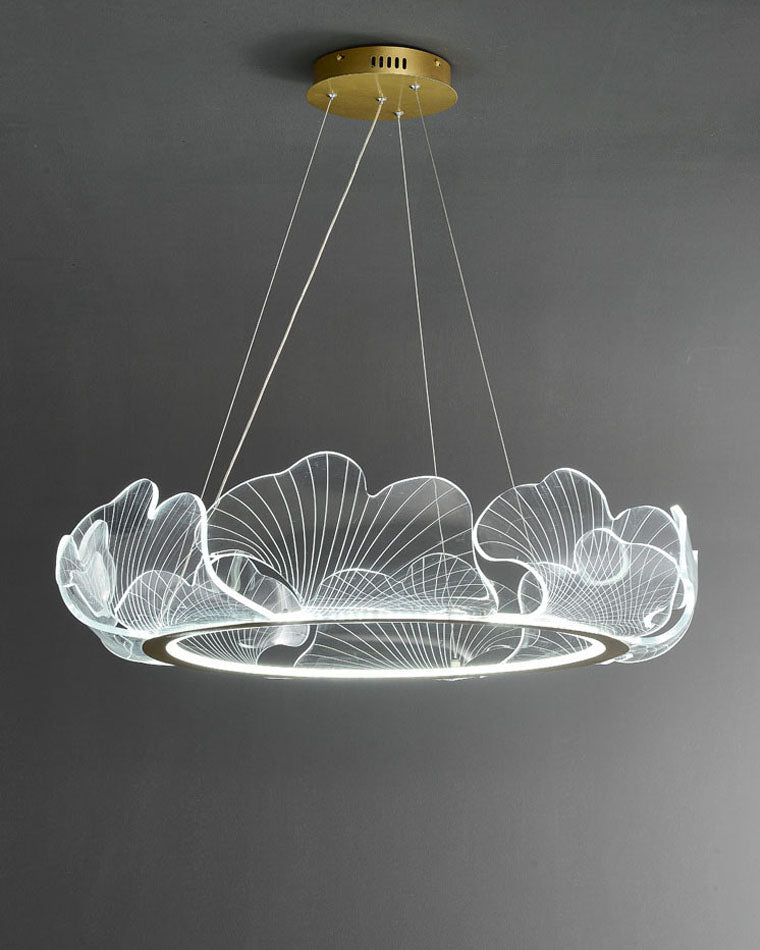 WOMO Suspension Feuille Transparent Chic Design- WM2000