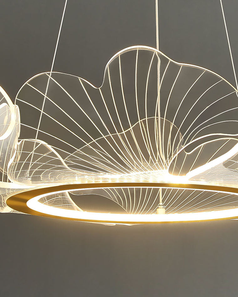 WOMO Suspension Feuille Transparent Chic Design- WM2000