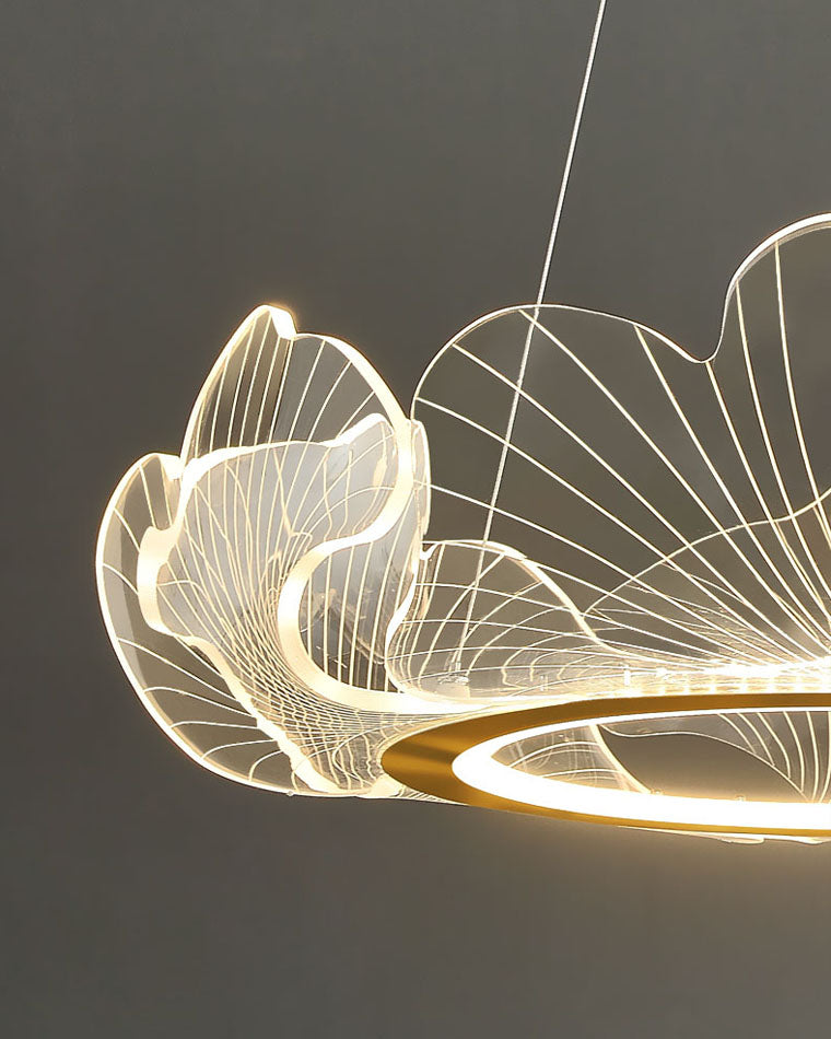 WOMO Suspension Feuille Transparent Chic Design- WM2000