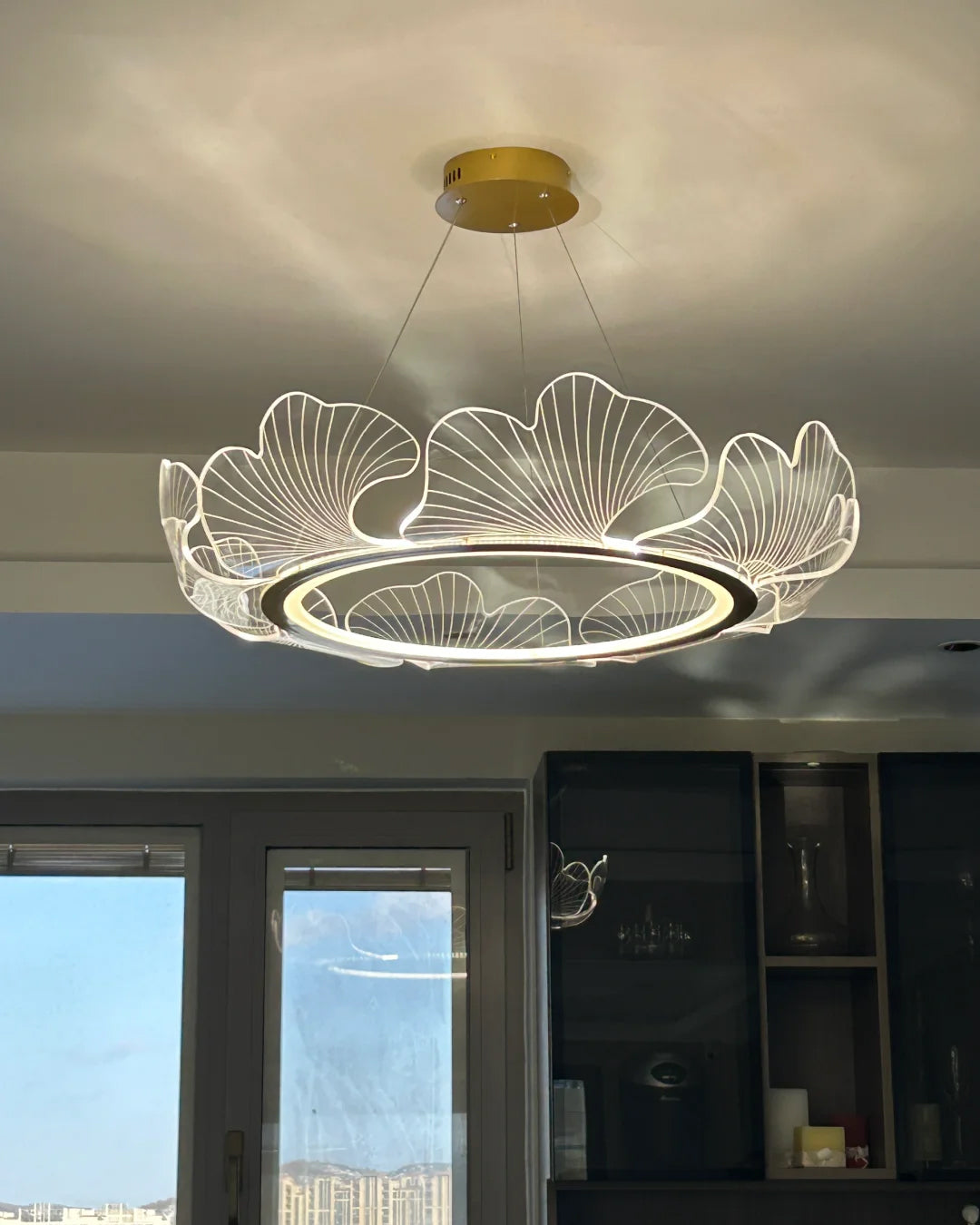WOMO Suspension Feuille Transparent Chic Design- WM2000