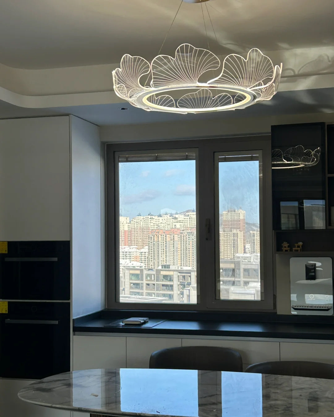 WOMO Suspension Feuille Transparent Chic Design- WM2000