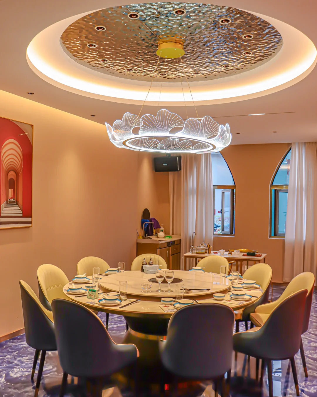WOMO Suspension Feuille Transparent Chic Design- WM2000