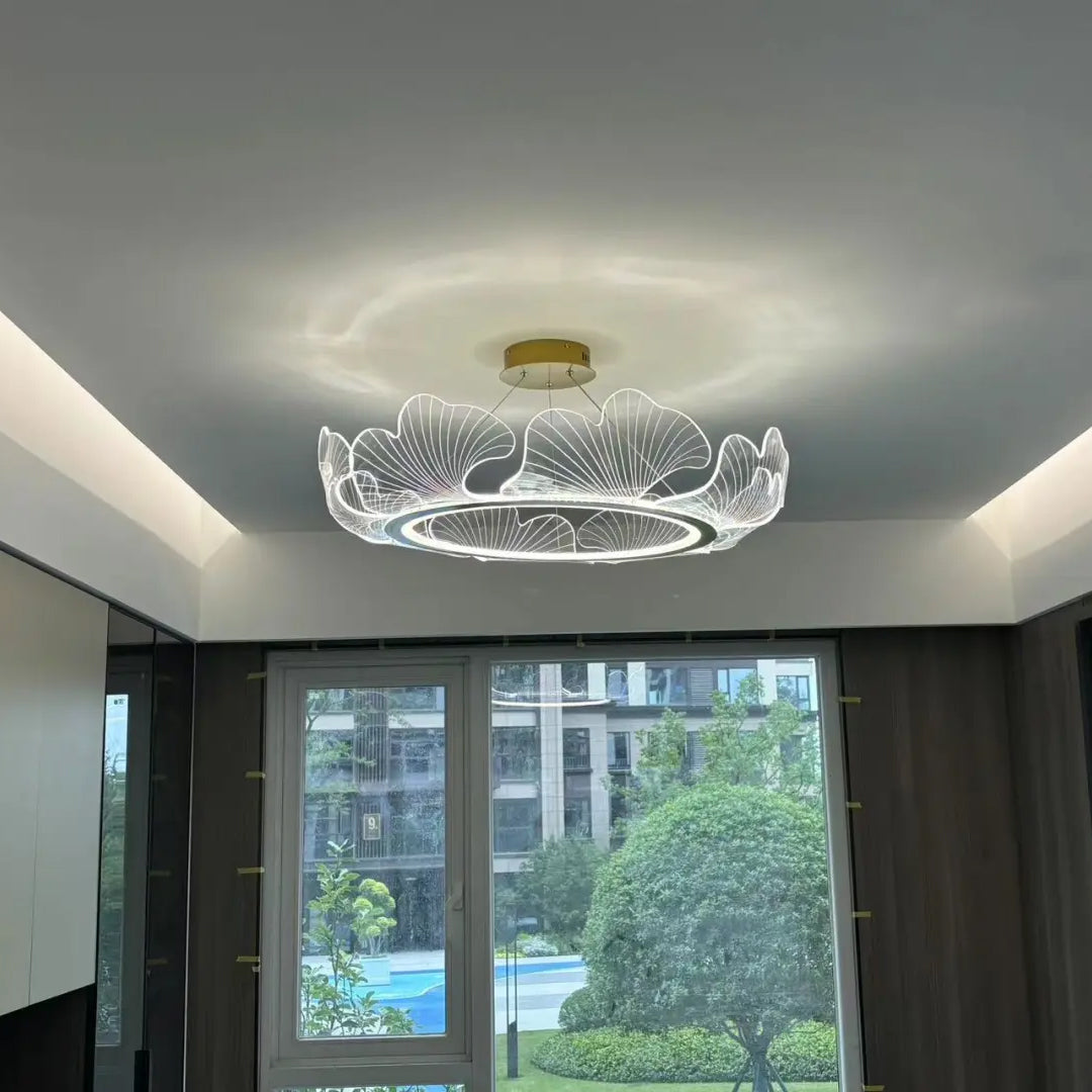 WOMO Suspension Feuille Transparent Chic Design- WM2000