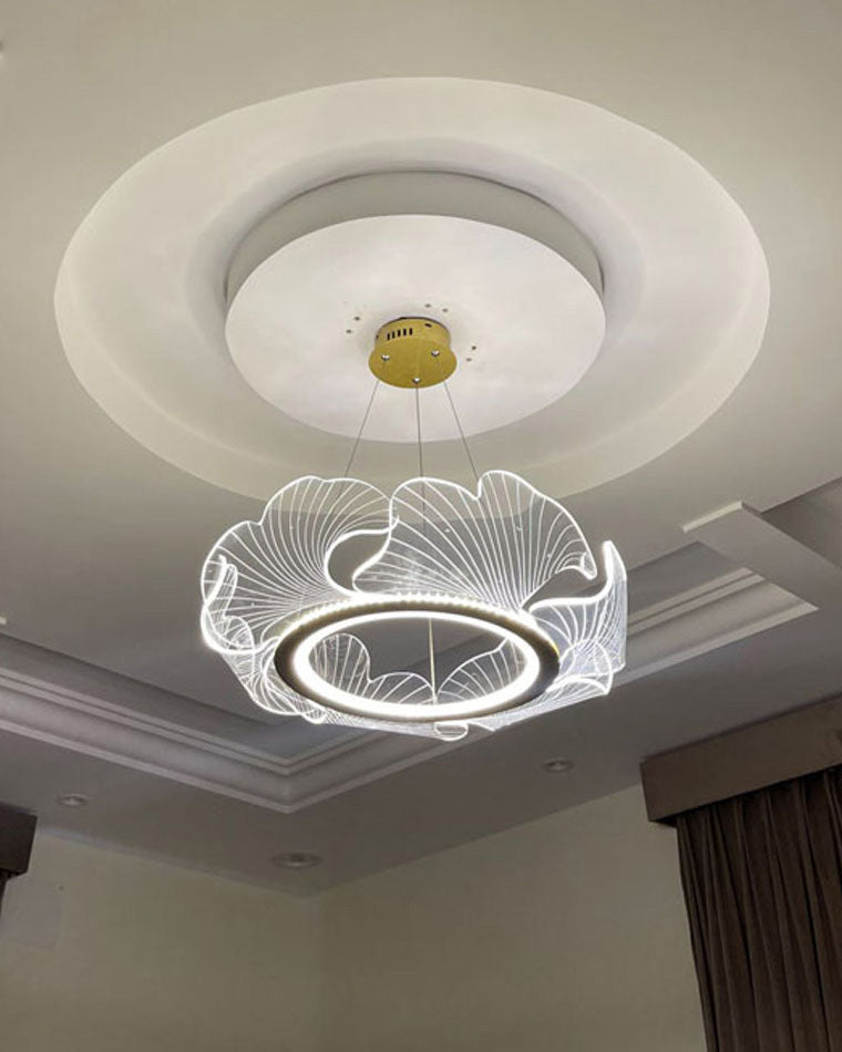 WOMO Suspension Feuille Transparent Chic Design- WM2000