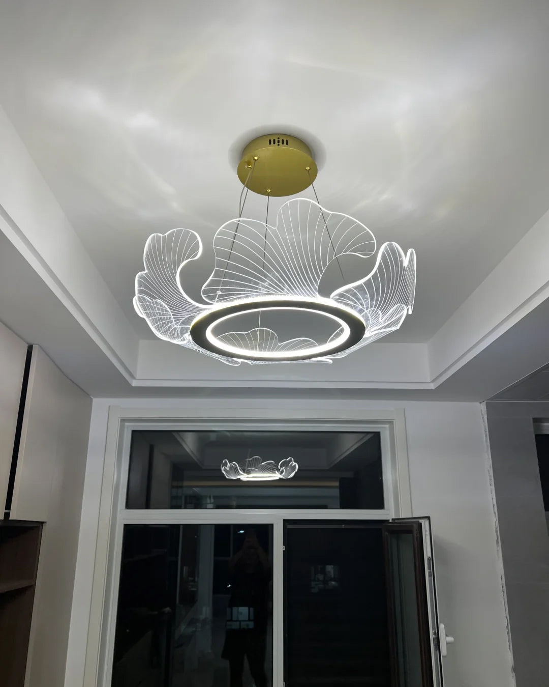 WOMO Suspension Feuille Transparent Chic Design- WM2000