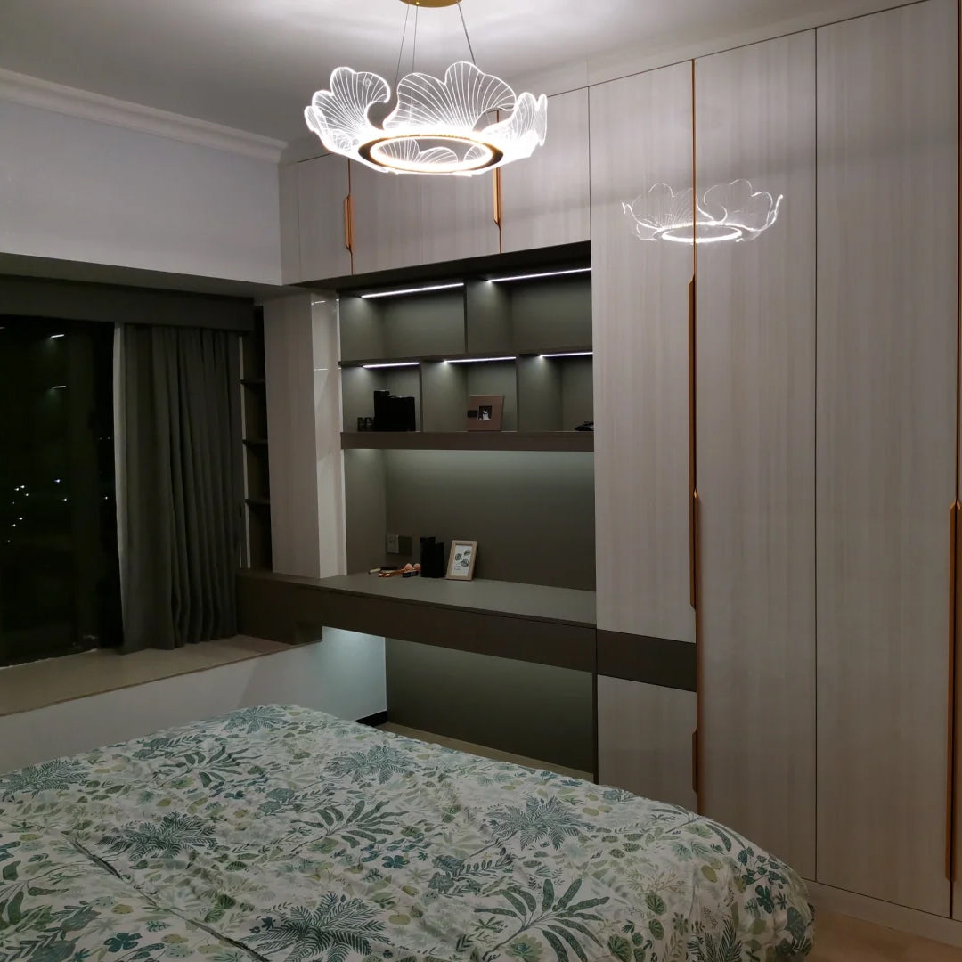 WOMO Suspension Feuille Transparent Chic Design- WM2000