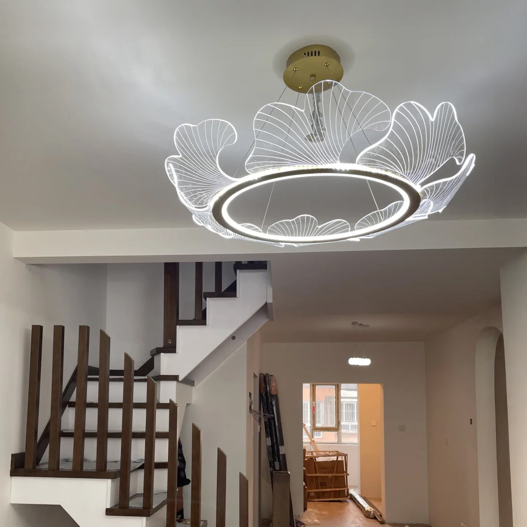 WOMO Suspension Feuille Transparent Chic Design- WM2000