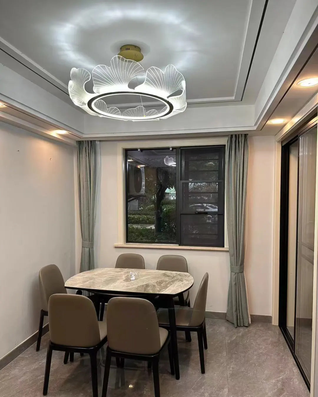 WOMO Suspension Feuille Transparent Chic Design- WM2000