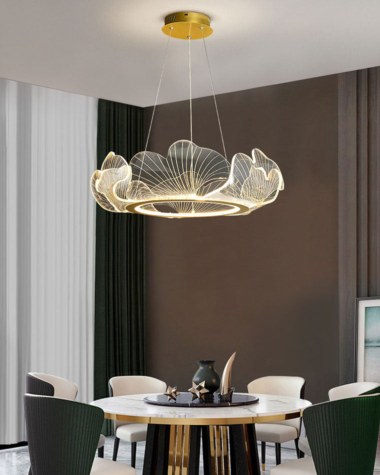 WOMO Suspension Feuille Transparent Chic Design- WM2000