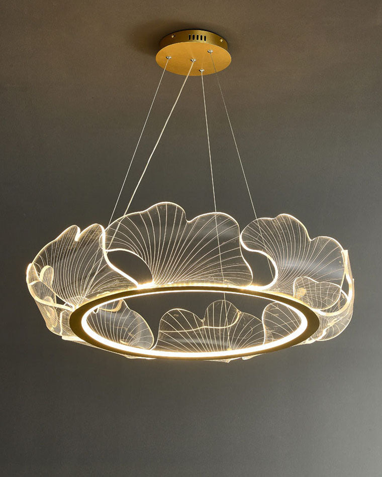 WOMO Suspension Feuille Transparent Chic Design- WM2000