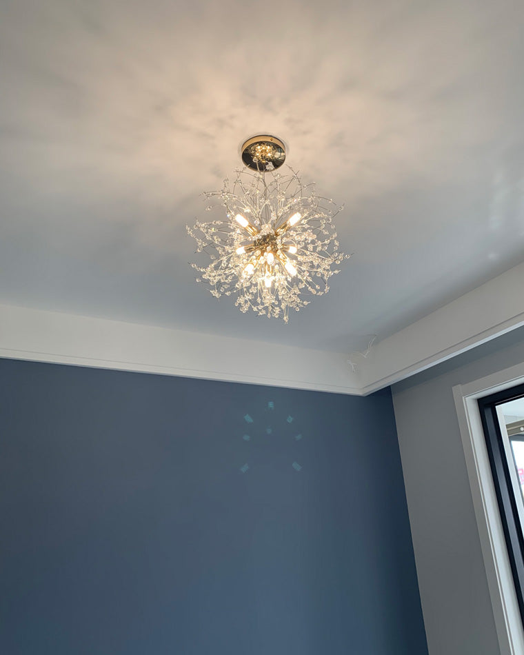 WOMO Lustre Boule Cristal Chrome/Doré-WM2004