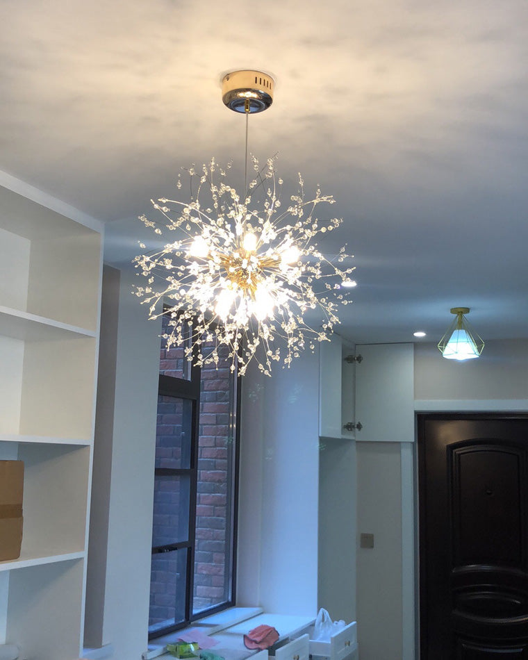 WOMO Lustre Boule Cristal Chrome/Doré-WM2004