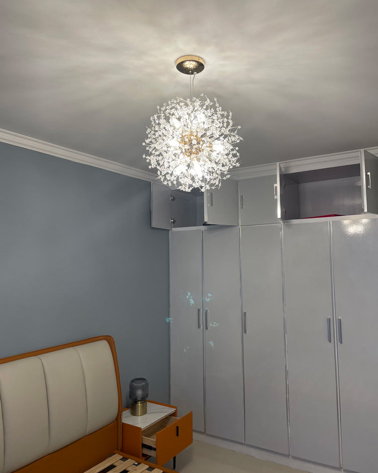 WOMO Lustre Boule Cristal Chrome/Doré-WM2004