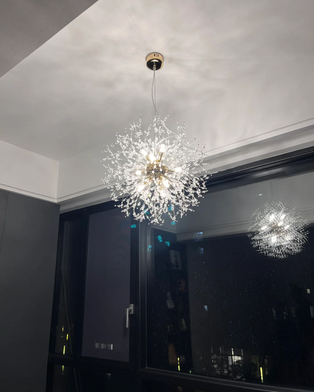 WOMO Lustre Boule Cristal Chrome/Doré-WM2004