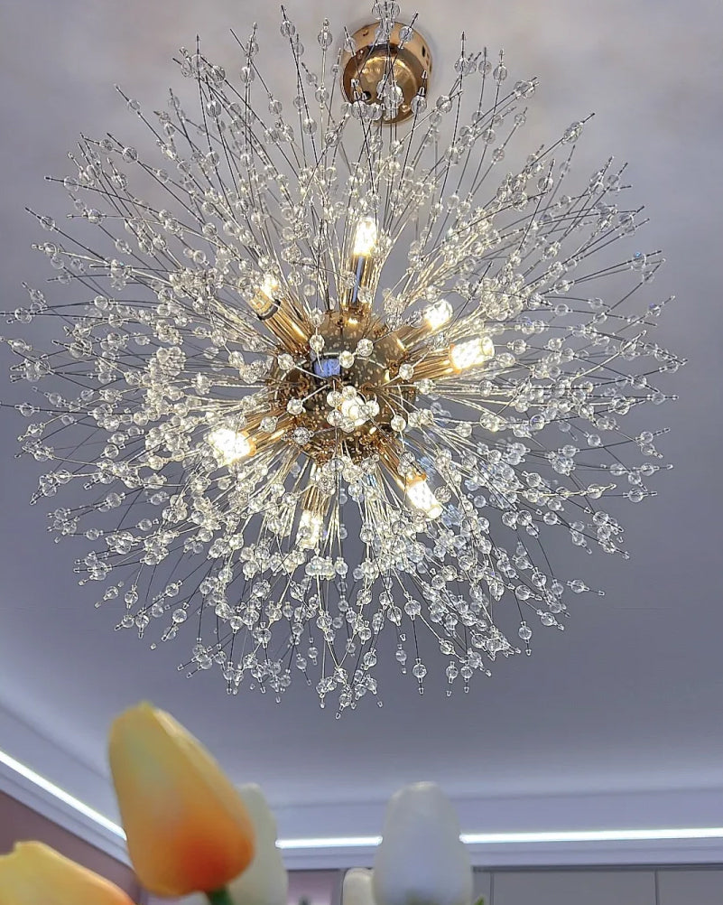 WOMO Lustre Boule Cristal Chrome/Doré-WM2004