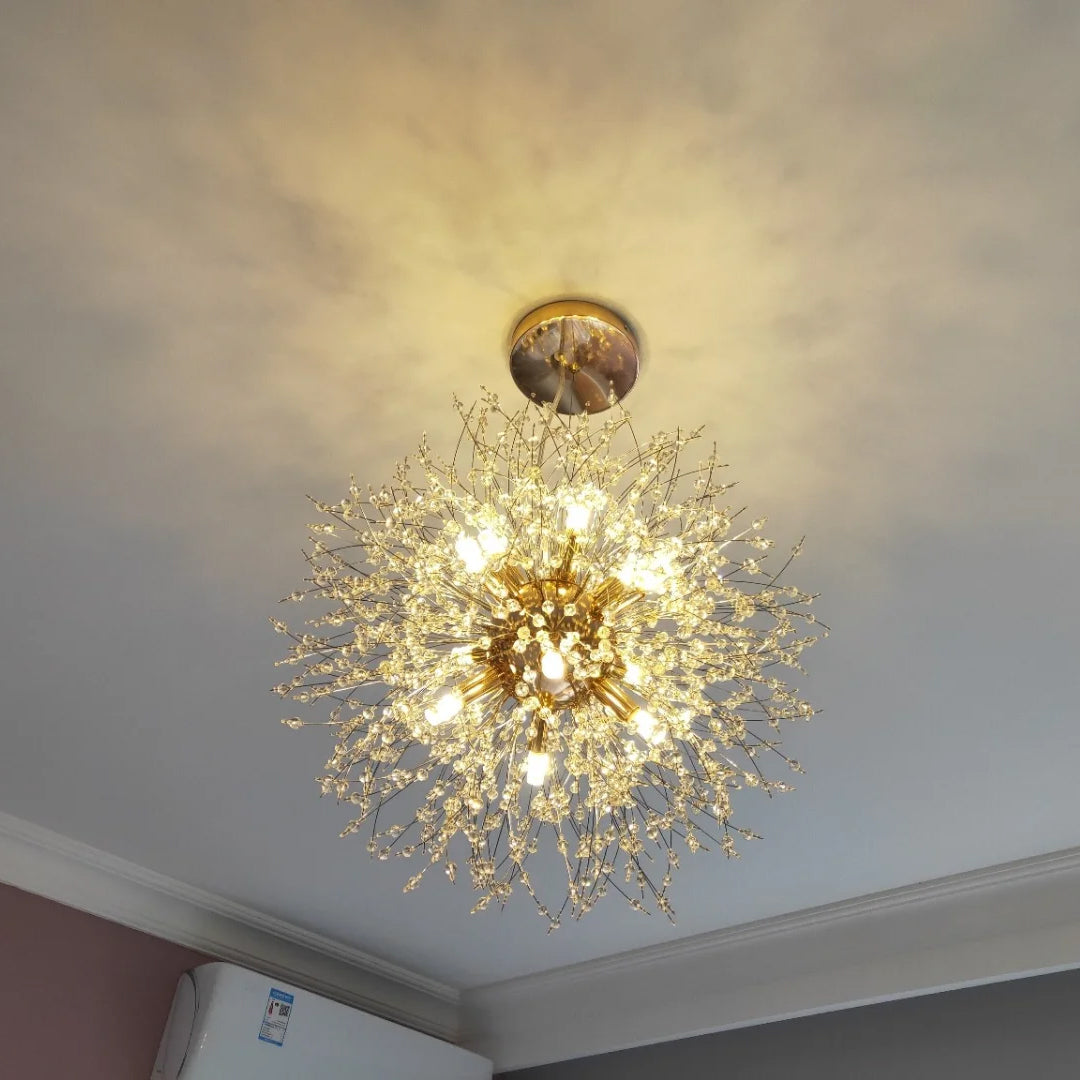 WOMO Lustre Boule Cristal Chrome/Doré-WM2004